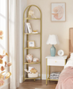 VASAGLE Corner Shelf, 5-Tier Plant Stand, Freestanding Glass Shelf Tower 8-2-551
