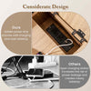 Bedroom Side Table Storage Cabinet Nightstand w/USB Ports & Outlets-Natural