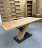Modern Dining Table Extendable 120-160cm Oak & Concrete Effect Enzo 01