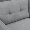 2-Seater Fabric Sofa Button Tufted Loveseat Couch Cushions for Living Room Grey