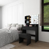 Dressing Table with LED Lights Mirror Vanity Set Makeup Storage Drawer Desk BK