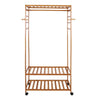 Solid Wood Coat Rack Stand Clothes Hanging Rail Rack Shelf Closet Portable Use
