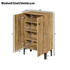 Modern 2-Door Shoe Cabinet 60x31.5x95cm Hallway Storage with Adjustable Shelves