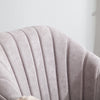 Single Seat Upholstered Oyster Back Leisure Armchair Accent Tub Sofa Chair Grey
