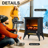 Electric Fireplace Fire with Wood Flame Heater Stove Log Burner Fan Heat 2KW Zfo