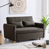 Dahlia Brown 2-Seater Pull Out Sofa Bed - Convertible Sleeper Sofa