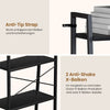 Ladder Shelf Bookcase Unit Stand 5 Tier Steel Frame Display Storage Shelving