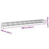 Gabion Basket with Cover 900x100x50 Galvanised P7V1