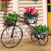 Bicycle Planter Metal Plant Stand Garden Bike Flower Pot Cart Holder Basket UK