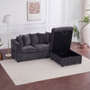 Modern L-Shaped Corner Sofa 3 Seater Armchair Couch With Storage Chaise 6 Pillow
