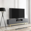 180cm TV Unit I Sideboard Cabinet I Cupboard TV Stand I Grey Gold Carved Doors