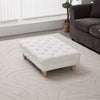 Large Stool Ottomans Tufted Button Pouffe Leisure Bench Coffee Table Living Room
