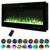 50 Inch Electric Fireplace Fire Adjustable Insert Wall Hanging Remote LOG Flame