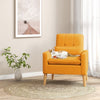 Yellow Mid Century Modern Accent Chair