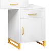 Dressing Table & Stool Set with LED Mirror, Drawers, Power Outlet, Bedroom