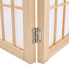 Japanese Style Room Divider Privacy Screen Natural Wooden Frame Non-Woven Fabric