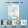 8L Mini Fridge with LED Mirror Portable Cooler Warmer Table Top Bedroom Makeup