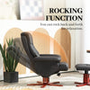 Recliner Chair with Footstool & Adjustable Backrest Upholstered Armchair, Black
