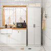 Bathroom Floor Cabinet Freestanding Tall Cupboard W/ Adjustable Shelves 2 Doors
