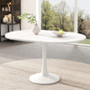 Extendable Round Dining Table 110-140 cm Round/Oval Kitchen Table for 4-6 People