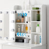 Modern Dressing Table Makeup Vanity White with Mirror LED Lights Drawers & Stool