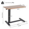 Mobile Over Bed Laptop Trolley Desk Overbed Hospital Adjustable Table w/ Wheels