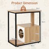 Indoor Cat Furniture End Table Cat House Wooden Cat Scratch Side Table-Natural