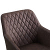 Set of 2 Armchairs Dining Chairs with Arms Velvet PU Faux Leather Chairs Kitchen