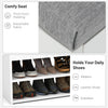 Shoe Bench Shoe Storage Rack Cabinet Organiser with Cushion Padded Seat Unit UK