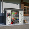 Garden Shed Pent Roof 4X8FT Metal Free Foundation Base Storage House Anthracite