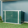 Galvanized Metal Garden Bike Shed Tool Lockble Garbage Bin Storage Sheds 210cm