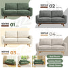 3 Seater Corduroy Sofa Modern Sofa Couch Settee Armchair Room Home Office 172cm