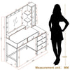 Dressing Table Set with 3 Colours LED Lights Mirror Vanity Makeup Desk 5 Drawer