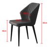 Set of 2 Faux Leather/Suede Dining Chairs Metal Legs Reception Restaurant Chair