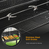 Rectangular BBQ Barbecue Steel Charcoal Grill Outdoor Patio Garden Wheels