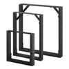Set of 2 Black Industrial Metal Table Legs Heavy Duty Desk Bench Frame Base Legs