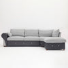 Panana Sofa Suite Set 3 2 or Corner Chaise in Dark Grey Or Light Grey