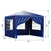 Gazebo Marquee 3x3m Heavy Duty Garden Party Canopy Waterproof Tent with 4 Sides