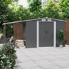 Metal Garden Shed Sheds 4 X 8 Apex Roof Outdoor Storage Tool House+Extra Storage