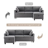 Pull Out Sofa Bed L Shape Corner Sofa with Reversible Chaise with Storage Grey