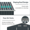 Large Utility Tool House Outdoor Storage Shed w/Sliding Doors-Grey