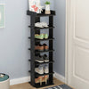 7 Tier Tall Wooden Shoe Rack Storage Slatted Stand Organiser Vertical Shelf Unit