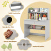 Children Writing Table Wooden Study Desk with Drawer-Grey