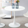2 Sizes 60cm/80cm White Round Dining Table Kitchen Room Furniture Bistro Table