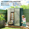 Outdoor Storage Shed w/ Lockable Door for Garden, Green