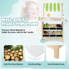 Wooden Farmer's Market Stand Pretend Play Kids Grocery Store Supermarket Toy