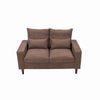 2 Seater faux leather/Linen Fabric Love Seat Sofa Armchair with Footstool Couch