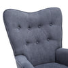 Retro Modern Armchair Wing Back Button Chair Single Sofa Seat Upholstery Linen