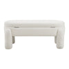 Upholstered Ottoman Storage Bench Sherpa Fabric Bed End Stool Hallway Shoe Bench