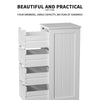 Bathroom Cabinet Storage 4 Drawer Free Standing Cupboard Furniture Unit White